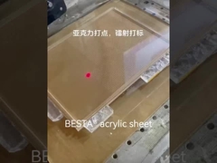 Folha de acrílico transparente texturizada de PMMA de grão de pedra de 6 mm