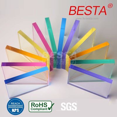 Folhas de acrílico fundido colorido de plexiglás para divisória de parede da sala divisória